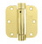 Emtek 95033US4 Satin Brass 3-1/2" 5/8" Radius Corner Spring Hinge