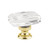 Emtek 86566US4 Satin Brass 1-5/8" x 1-1/8" Glass Windsor Cabinet Knob