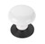 Emtek 86034US19 Flat Black 1-3/4" Ice White Porcelain Knob with Brass Base