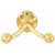 Emtek 2607US3NL Unlacquered Brass Traditional Brass Double Hook