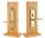 Emtek 3507US3NL Unlacquered Brass Regency Style Single Cylinder Mortise Entry set with your Choice of Handle