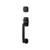 Emtek 4725US19 Flat Black Urban Brass Tubular Style Double Cylinder Entryset with Your Choice of Handle