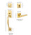 Emtek 4413US4 Satin Brass Franklin Brass Tubular Style Single Cylinder Entryset with Your Choice of Handle