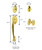 Emtek 4400US14 Polished Nickel Saratoga Brass Tubular Style Dummy Entryset with Your choice of Handle