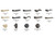 Emtek 450421MB Medium Bronze Sandcast Bronze Rustic Modern Rectangular Sectional Tubular Style Dummy Entryset with Your Choice of Handle