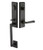 Emtek 451522FB Flat Black Sandcast Bronze Rustic Modern Rectangular Monolithic Style Single Cylinder Entryset with Your Choice of Handle