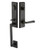 Emtek 452522FB Flat Black Sandcast Bronze Rustic Modern Rectangular Monolithic Style Double Cylinder Entryset with Your Choice of Handle