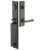 Emtek 450623FB Flat Black Sandcast Bronze Rustic Modern Rectangular Full Style Dummy Entryset with Your Choice of Handle