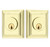 Emtek 8379US3NL Unlacquered Brass Wilshire Style Double Cylinder Deadbolt