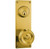 Emtek 8112US3NL Unlacquered Brass Modern Style 3-5/8" C-to-C Passage/Single Keyed Sideplate Lockset