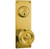 Emtek 8212US3NL Unlacquered Brass Modern Style 3-5/8" C-to-C Passage/Double Keyed Sideplate Lockset