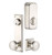 Emtek EMP8980US26 Polished Chrome Quincy Style 5-1/2" C-to-C Passage/Single Keyed EMPowered Sideplate Lockset