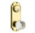 Emtek 8066US3NL Unlacquered Brass Delaware Style 3-5/8" C-to-C Passage/Single Keyed Sideplate Lockset