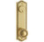 Emtek 7990US3NL Unlacquered Brass Rope Style 5-1/2" C-to-C Passage/Single Keyed Sideplate Lockset