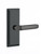 Emtek 8135US19 Flat Black Wilshire Style Non-Keyed Passage Sideplate Lockset