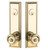 Emtek 8822US15A Pewter Wilshire Style 5-1/2" C-to-C Passage/Double Keyed Sideplate Lockset