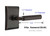 Emtek XXXX-RAHA-US3NL-PASS Unlacquered Brass R-Bar Hammered Passage Lever with Your Choice of Rosette