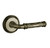 Baldwin 5122.050.idm Satin Brass & Black Half Dummy 5122 Solid Brass Lever with Your Choice of Rosette