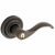 Baldwin 5255402FD Distressed Oil Rubbed Bronze Exterior Full Dummy Wave Lever with 5048 Rose