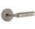 Emtek XXXX-RAKN-US15A-PASS Pewter R-Bar Knurled Passage Lever with Your Choice of Rosette