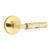 Emtek XXXX-LSTR-US3NL-PHD Unlacquered Brass L-Square Tribeca Pair Half Dummy Lever with Your Choice of Rosette