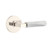 Emtek XXXX-LSMRWH-US14-PRIV Polished Nickel L-Square White Marble Privacy Lever with Your Choice of Rosette