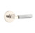 Emtek XXXX-LSMRWH-US14-PHD Polished Nickel L-Square White Marble Pair Half Dummy Lever with Your Choice of Rosette