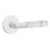 Emtek XXXX-TAMRWH-MW-PRIV Matte White T-Bar White Marble Privacy Lever with Your Choice of Rosette