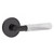 Emtek XXXX-TAMRWH-US19-PHD Flat Black T-Bar White Marble Pair Half Dummy Lever with Your Choice of Rosette