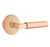 Emtek XXXX-LSSM-SRG-PASS Satin Rose Gold L-Square Smooth Passage Lever with Your Choice of Rosette