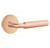 Emtek XXXX-RASM-SRG-PHD Satin Rose Gold R-Bar Smooth Pair Half Dummy Lever with Your Choice of Rosette