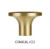 Emtek XXXX-CCMRKWH-US4-PHD Satin Brass White Marble Pair Half Dummy Knobs with Conical Stem and Your Choice of Rosette