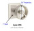Emtek XXXX-SPK-US14-PRIV Polished Nickel Spoke Privacy Knob with Your Choice of Rosette