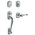 Baldwin 85327260RDBL/LDBL Polished Chrome Double Cylinder Bethpage Handleset with Bethpage Lever