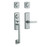 Baldwin 853852602DCR/2DCL Polished Chrome Double Cylinder Soho 2-Point Handleset with Soho Lever