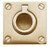 Baldwin 0393.044 Flush Ring Pull Lifetime Satin Brass Finish