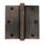 Baldwin 1035.402.I Distressed Oil Rubbed Bronze 3-1/2" x 3-1/2" Square Corner Brass Hinge