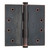 Baldwin 1045.402.INRP Distressed Oil Rubbed Bronze (NRP) 4-1/2" x 4-1/2" Square Corner Brass Hinge