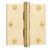 Baldwin 1035.003.INRP Lifetime Polished Brass (NRP) 3-1/2" x 3-1/2" Square Corner Brass Hinge