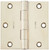 Baldwin 1035.055.I Lifetime Polished Nickel 3-1/2" x 3-1/2" Square Corner Brass Hinge