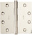 Baldwin 1045.055.I Lifetime Polished Nickel 4-1/2" x 4-1/2" Square Corner Brass Hinge