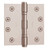 Baldwin 1051.055.INRP Lifetime Polished Nickel (NRP) 5" x 5" Square Corner Brass Ball Bearing Hinge