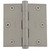 Baldwin 1035.056.I Lifetime Satin Nickel 3-1/2" x 3-1/2" Square Corner Brass Hinge