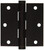 Baldwin 1030.112.I Venetian Bronze 3" x 3" Square Corner Brass Hinge