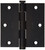 Baldwin 1035.112.I Venetian Bronze 3-1/2" x 3-1/2" Square Corner Brass Hinge
