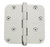 Baldwin 1140.055.I Lifetime Polished Nickel 4" x 4" 5/8" Radius Corner Brass Hinge