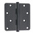 Baldwin 1440.402.I Distressed Oil Rubbed Bronze 4" x 4" 1/4" Radius Corner Brass Hinge