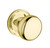 Baldwin 5015.003.fd Lifetime Polished Brass Full Dummy 5015 Solid Brass Knob with Your Choice of Rosette