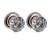 Baldwin 5080055PASS-PRE Lifetime Polished Nickel Fillmore Crystal Passage Knob with 5048 Rose