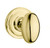 Baldwin 5025.031.fd Non-lacquered Brass Full Dummy 5025 Solid Brass Knob with Your Choice of Rosette